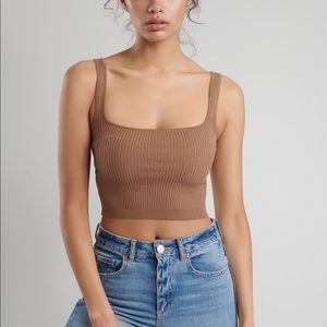 Garage Alicia Sweater Tank XS Brown